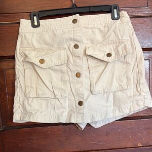 Forever 21 Cream Skort with Utility Style